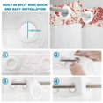thumbnail image 4 of No Hook Shower Curtain, Red Spring Floral Shower Curtains for Bathroom with See Through Top Window, Summer Botanical Farmhouse Waterproof & Washable Bath Curtain Narrow 54"x78", 4 of 9
