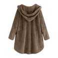 thumbnail image 3 of Kaondbfi Sweater Coat for Women, Button Up Hooded Autumn Winter Coat with Large Long Sleeved Pockets Womens Winter Coat, 3 of 7