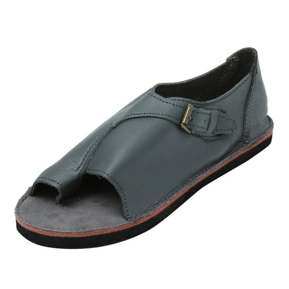 ZTTD Summer Women's Sandals Retro Buckle-Strap Sandals Flat Bottom Roman Ladies Shoes Women's Slipper A