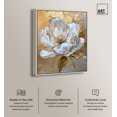 thumbnail image 3 of Athenas Flower Canvas Glamorous Feminine Wall Art by Art Remedy, Silver Frame, 20" x 24", 3 of 8