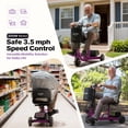 thumbnail image 6 of Upgrade Mobility Scooter Lightweight Foldable,All Terrain Mobility Scooters for Seniors & Adults,Arshin 300lbs Mobility Aids for Elderly,2 Batteries,Variable Speed(Purple), 6 of 10