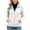 White, variant on DailyTrove Women's Ribbed Knit Zip Up Jacket Long Sleeve Stand Collar Casual Outerwear with Pockets