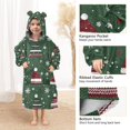 thumbnail image 3 of FORMRS Wearable Blanket Hoodie with Sleeves for Kids Cozy Flannel Sweatshirt, Christmas Hats, 3 of 7