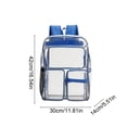 thumbnail image 4 of Backpack Large Clear PVC Heavy Duty Stadium Approved Transparent See Through Multi-Compartment 16.5in College Travel Book Bag by MPOISVA, 4 of 7