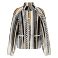 thumbnail image 5 of Jackets for Women Winter Coat Jackets Flannel Stand Collar Jacket(Abstract Gold Black Lines Art,Size:S-4XL), 5 of 7