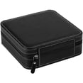 thumbnail image 2 of Colector organizador de gafas de sol de viaje con 3 ranuras - Caja de almacenamiento de joyas de cuero sintético Ormromra SNFLD60, 2 of 7
