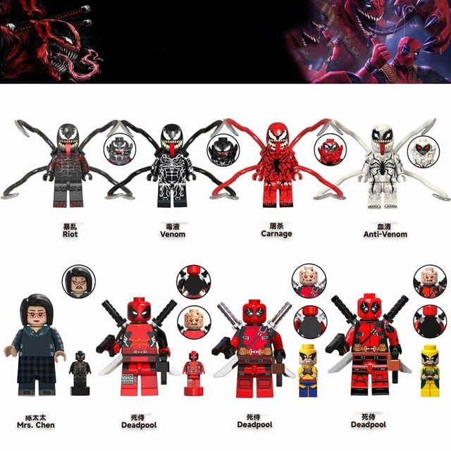 Juego de 8 Figuras de Superhéroes de Bloques de Construcción – Minifiguras de Acción y Ladrillos de Anime, Coleccionables para Entusiastas