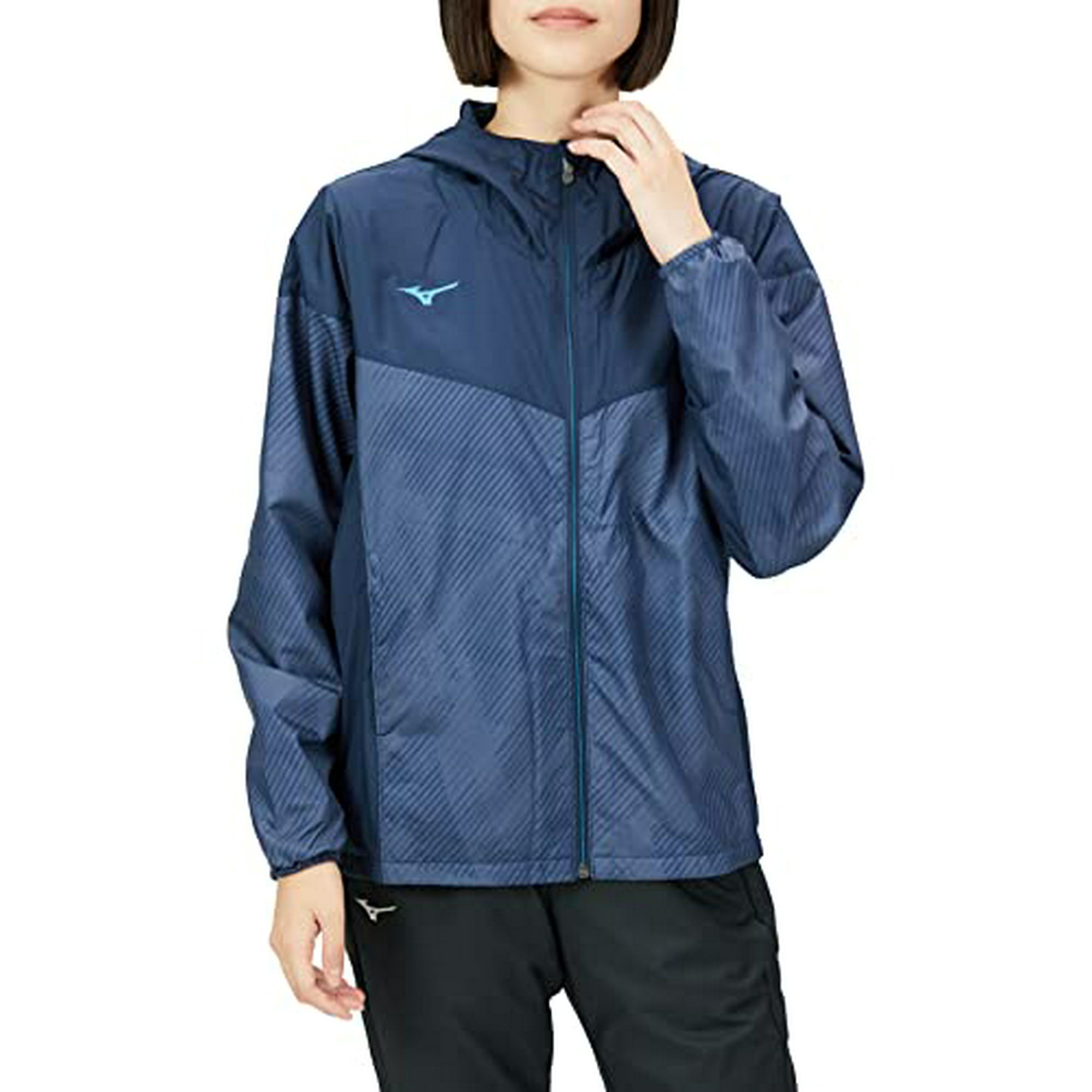 Mizuno 32ME2831 Training Wear Breath Thermo Warmer Jacket Hoodie Moisture Absorption Heat Generation Windproof Water Repellent Women s Night Blue XL Walmart
