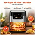 thumbnail image 4 of WNANEEZ Air Fryer 7.5 QT with Window & Light – Oil-Free Large Digital Air Fryer Oven for Family Meals, Easy to Use & Clean, Nonstick Basket + 100 Liners, 10-in-1 Countertop Air Fryer, 4 of 7