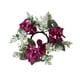thumbnail image 2 of Anillo de vela de pilar, corona de flores artificiales, arreglo Floral, corona verde, anillo de vela para centros de mesa de boda y festivales Rojo, 2 of 8
