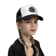 thumbnail image 4 of PAYOHTO Kids Colorful Unicorns Blue Baseball Hat Back Adjustable Mesh Breathable Hats Black Trucker Cap Outdoor Fishing Sun Caps for Boys or Girls ages 4-10, 4 of 9