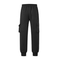 thumbnail image 4 of Zszcpp Men Work Pants Spring Sports Vacation Suitable Pocket Long Simple Plain Solid Lounge Trousers Casual Trouser, 4 of 4