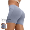 thumbnail image 3 of RUNNING GIRL Women's High Waisted Yoga Shorts with Pockets, Tummy Control Workout Biker Shorts for Running, Gym, Fitness, Athletic Training, 3 of 5