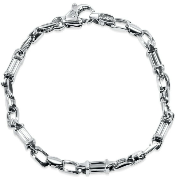 Pompeii Men's Designer Link 14k Gold (16gram) or Platinum (27gram) 5.5mm Bracelet 8.5" (,)