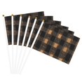 thumbnail image 4 of Handheld Flag Double-Sided Hand Waving Flag 8.2×5.5in Used For Team Activities Or Decoration In Decorative Places Argyle Plaid Brown_17043_1 Six Piece, 4 of 8