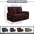 thumbnail image 2 of Xoenoiee Black Cherry Print Recliner Loveseat Covers, Stretch Reclining Sofa Covers, 2 Seater Couch Cushion Jacquard Recliner Slipcovers Furniture Protector Covers for Pet Kid, 2 of 6