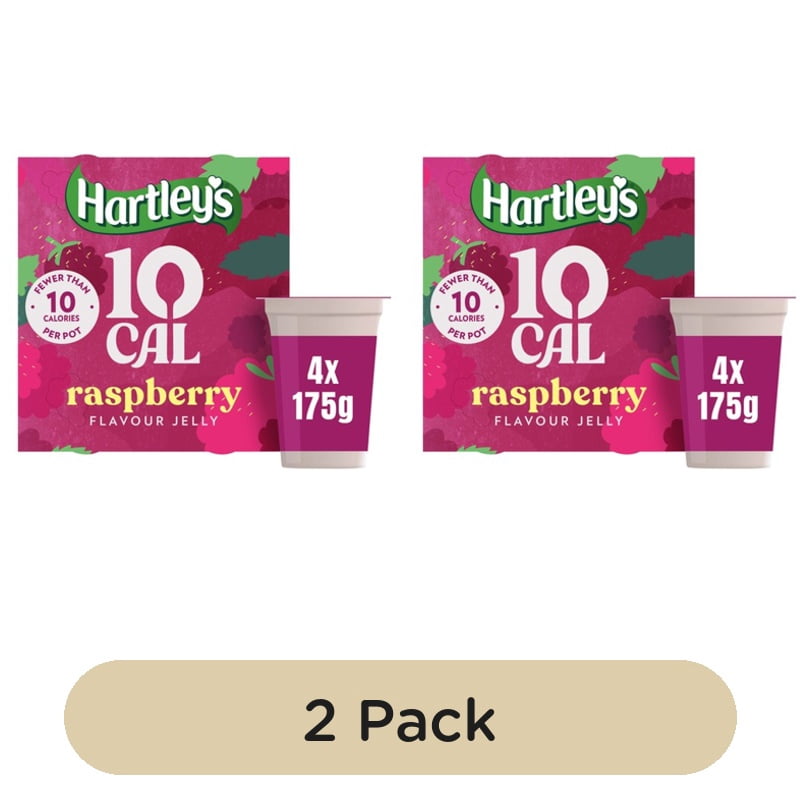 Hartley's 10cal Raspberry Jelly 4 x 175g, British Import (Pack of 2)