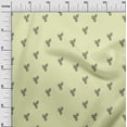 thumbnail image 2 of oneOone Polyester Lycra Light Yellow Fabric Leaves & Flower Floral Crafts Projects Decor Fabric Printed By The Yards 56 Inches Wide, 2 of 4