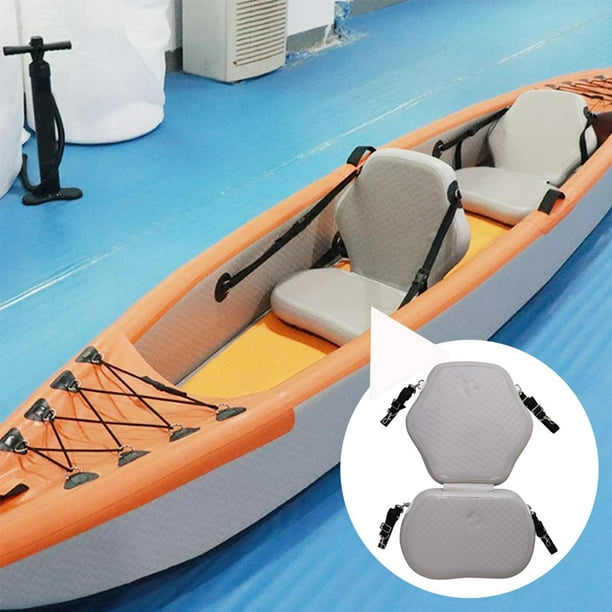 Dynwaveca Inflatable Paddle With Back Rest, Universal, With Adjustable , Kayak Boat Seat For Kayak, Paddle Board, Rowing Accessory Parts Gray 41x41cm