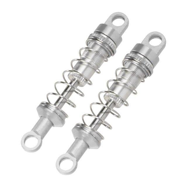 2x Amortiguadores 1/12 Reemplazo Resistente al desgaste Fácil de usar Accesorios robustos RC Plata