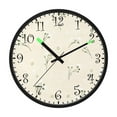 thumbnail image 2 of Voice Activated Clock with Glow Light 12 Inch Large Silent Wall Clock Battery Operated for Home Decor White Dandelion, 2 of 8