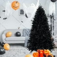 thumbnail image 3 of 9ft Black Pre-Lit Christmas Tree (750 White LEDs – 3176 PE+PVC Tips, Hinged Structure, Metal Stand, Halloween/Holiday Decor), 3 of 18