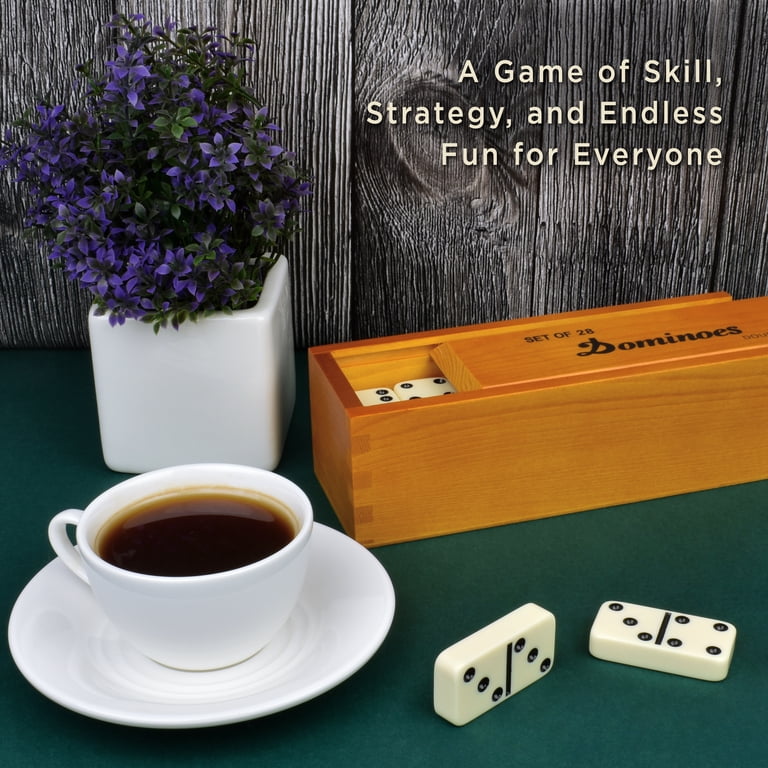 Queensell Jumbo Dominoes Double 6 Set, 28 Tiles photo 7