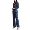thumbnail image 4 of INSPIRE CHIC Women 2 Piece Pant Suits Set Long Sleeve Double Breasted Blazer Pants X Small Navy Blue, 4 of 5
