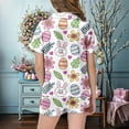 thumbnail image 5 of MIASHUI Ensemble de Pyjamas en Satin de Soie pour Filles et Garçons de Pâques, Blanc, 8-9 Ans, 5 of 5