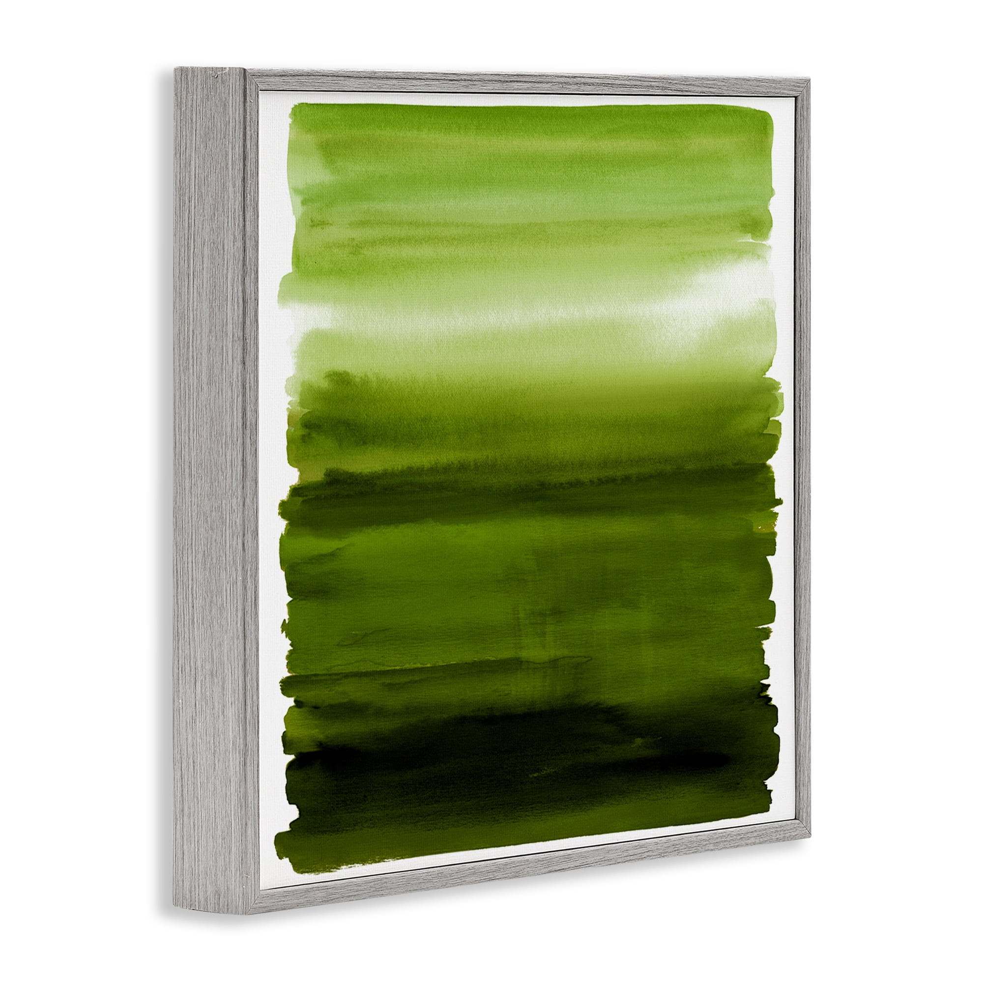 Stupell Industries Earthy Green Ombre Gray Framed Giclee Art, design by Allie Corbin