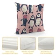 thumbnail image 4 of Orinice Penguin Pattern Graphic Decorative Cushion Cover for Home Couch Living Room Sofa Square Car Bedroom 1PC 20x20in, 4 of 5
