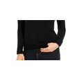 thumbnail image 3 of Charter Club Women's Merino Wool Button Cuff V Neck Sweater Black Size Small, 3 of 3