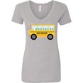 thumbnail image 3 of Inktastic Bus Driver School Bus Women's V-Neck T-Shirt, 3 of 5