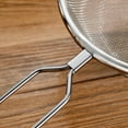 thumbnail image 4 of Stainless Steel Mesh Strainer Long Handle Scoop Slotted Ladle Food Serving Colander For Noodles Dumplings (8 Inches Single Layer), 4 of 8