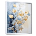 thumbnail image 2 of Designart "Delightful Flower Garden In Grey And Gold" Plants Floater Framed Wall Art Prints, 2 of 5