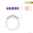 thumbnail image 4 of ANGARA Natural 0.7 Ct. Amethyst with Diamond Non Eternity Wedding Ring in 14K White Gold for Women (Ring Size: 11), 4 of 8