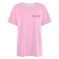 thumbnail image 5 of Trendfront Womens Oversize T Shirts Floral Graphic Drop Shoulder Crewneck Short Sleeve Loose Fit Tops Trendy Fashion Tee Pullover Daily Clothing, 5 of 6