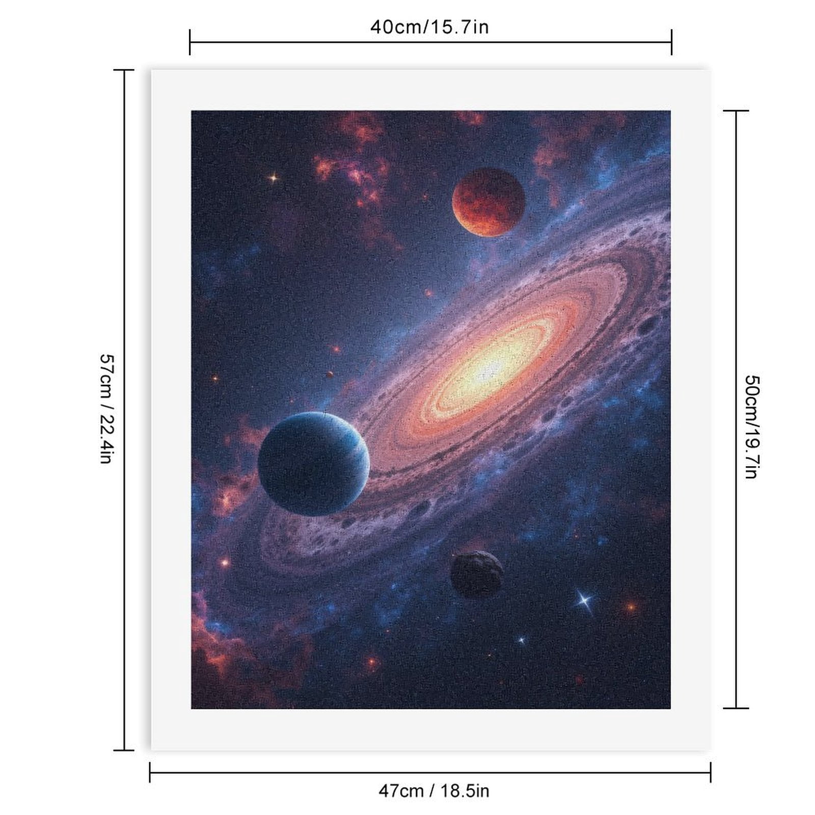 Paint By Numbers Kit for Adults Beginner - DIY Galactic Planets Cosmic Spiral Canvas Painting Kits for Adults, Frameless Paint By Number for Adults for Home Wall Decor 16x20 Inch