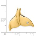 thumbnail image 4 of 14k Yellow Gold Diamond Whale Tail Slide, 4 of 4
