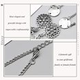 thumbnail image 4 of 2 piezas (plata) pulsera tallada hueca bohemia moneda tobillera de plata joyería para pies de playa para mujeres y niñas Rojo Verde, 4 of 5