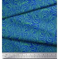 thumbnail image 2 of Soimoi Blue Moss Georgette Fabric Leopard & Wild Animal Skin Print Sewing Fabric BTY 42 Inch Wide, 2 of 3