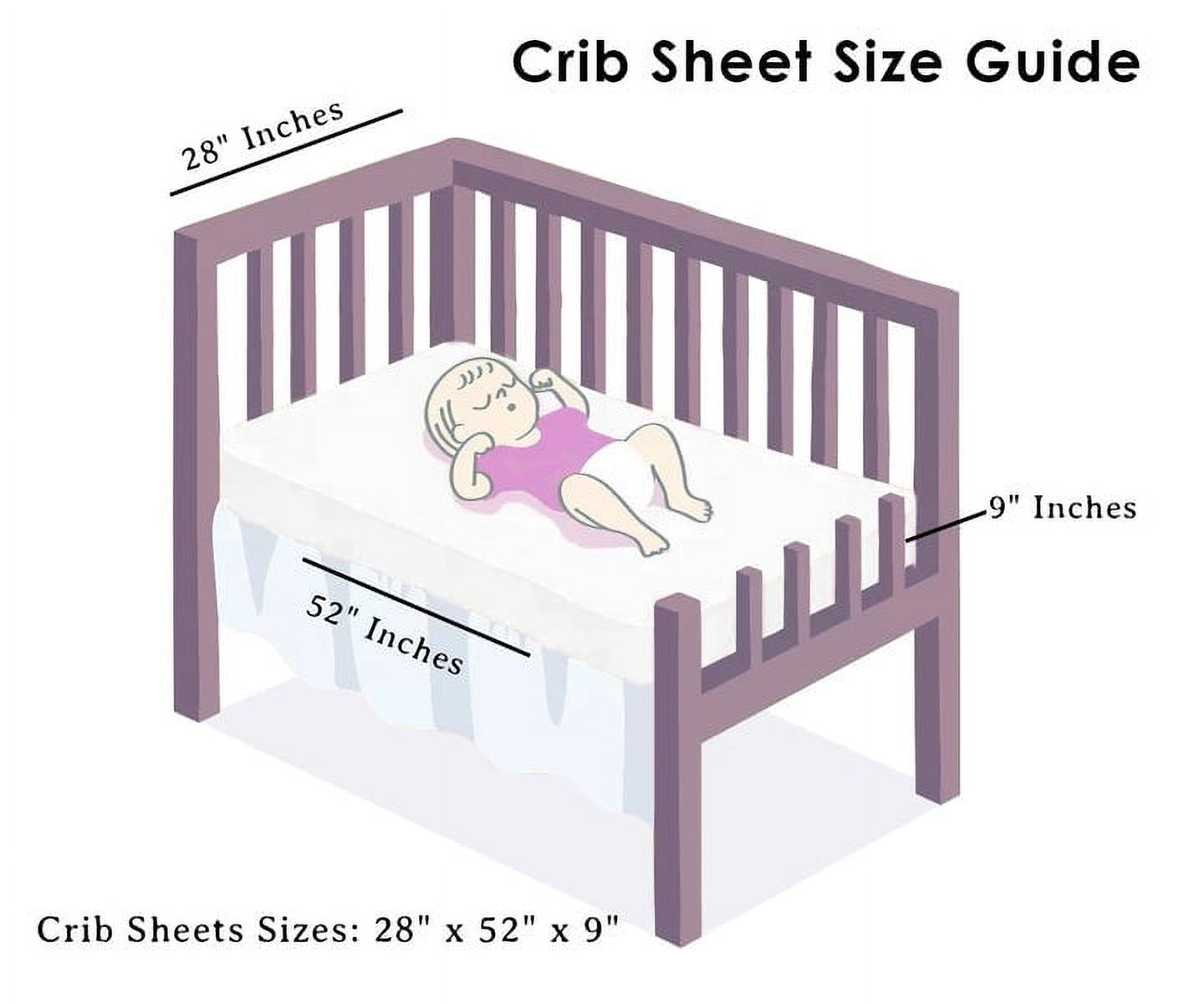 1 PC Cotton Fitted Sheets for Standard Crib Mattress & Toddler Bed Mattress Crib Fitted Sheet (Burgundy, 28x52x8 Inch Drop)