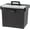 Black - Single, variant on Portable File Box With Handle, Slim w/Organizer Lid, Plastic File Organizer Box for Letter Files, Hanging Filing Folder Organizer, Lockable, Secure Buckle, Black