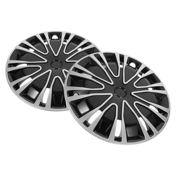 BESTYASH Stylish Black PP Car Wheel Covers Easy to Install Unique Design 2Pcs