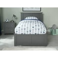 thumbnail image 4 of Madison Platform Bed with Flat Panel Foot Board and Twin Size Urban Trundle Bed in Gray, 4 of 8