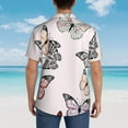 thumbnail image 4 of Sikiie Beautiful Butterfly Print Men's Hawaiian Shirt, Summer Beach Button Pocket Short Sleeve T-Shirt,XX-Large, 4 of 7