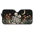 thumbnail image 2 of Yuyamidu Skull Front Window Car Sun Shade Mushroom Windshield Sunshade for SUV Truck Van Aesthetic Car Sun Visor Universal Car Window Shield Blocks UV Rays Auto Accessories, 2 of 5