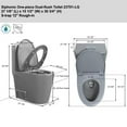 thumbnail image 2 of 1.1/1.60 GPF Dual-Flush One Piece Toilet, Water-Saving Elongated Comfort Height Floor Mounted, Soft Close 1000 Gram Map Flushing Score Toilet, Light Grey 23T01-LG, 2 of 8