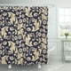 thumbnail image 1 of ABPHQTO Cortina de ducha de baño de cortinas barrocas antiguas modernas con diseño floral occidental dorado y negro azul gráfico 165x180 cm, 1 of 2