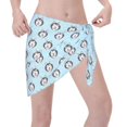 thumbnail image 3 of KLL Husky Head Print Women's Sarong Coverups Short Bathing Suit Wrap Skirt Beach Wrap Swimsuit Cover Ups, 3 of 6